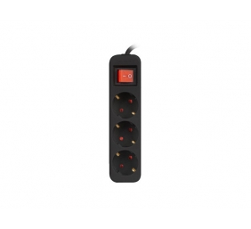 LANBERG Power strip 3x Shuko 1.5m black