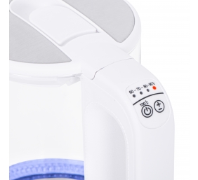 Mesko | Kettle | MS 1301w | Electric | 1850 W | 1.7 L | Glass/Stainless steel | 360° rotational base | White