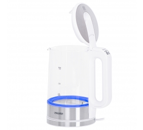 Mesko | Kettle | MS 1301w | Electric | 1850 W | 1.7 L | Glass/Stainless steel | 360° rotational base | White