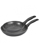 Stoneline | 6937 | Pan Set of 2 | Frying | Diameter 24/28 cm | Suitable for induction hob | Fixed handle | Anthracite