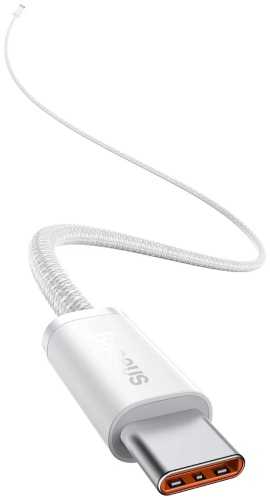 Baseus Dynamic serijos greitojo įkrovimo duomenų kabelis nuo C tipo iki C tipo 100 W 1 m baltos spa