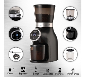 Adler | Coffee Grinder | AD 4450 Burr | 300 W | Coffee beans capacity 300 g | Number of cups 1-10 pc(s) | Black