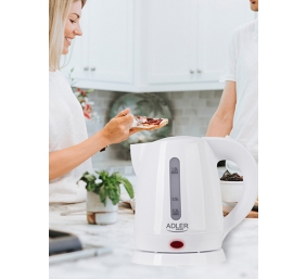 Adler | Kettle | AD 1272 | Electric | 1600 W | 1 L | Stainless steel/Polypropylene | 360° rotational base | White
