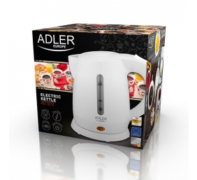 Adler | Kettle | AD 1272 | Electric | 1600 W | 1 L | Stainless steel/Polypropylene | 360° rotational base | White