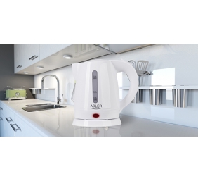 Adler | Kettle | AD 1272 | Electric | 1600 W | 1 L | Stainless steel/Polypropylene | 360° rotational base | White