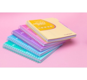 Sąsiuvinis su spirale CoolPack, B5, 200 puslapių, langeliais, Pastelinis violetinis