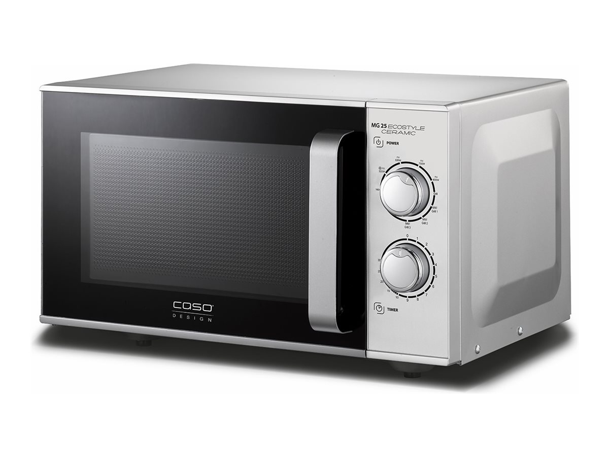 Caso | Ceramic Microwave Oven with Grill | MG 25 Ecostyle | Free standing | 25 L | 900 W | Grill | Silver