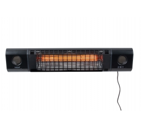 SUNRED | Heater | SOUND-2000W, Sun and Sound Ultra Wall | Infrared | 2000 W | Number of power levels | Suitable for rooms up to  m² | Black | IP54