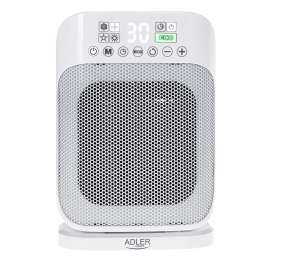 Adler | Heater with Remote Control | AD 7727 | Ceramic | 1500 W | Number of power levels 2 | Suitable for rooms up to 15 m² | White