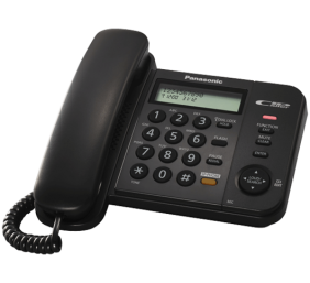 Panasonic | Corded | KX-TS580FXB | Built-in display | Caller ID | Black | 95 x 190 x 196 mm | Phonebook capacity 50 entries | Speakerphone | 618 g