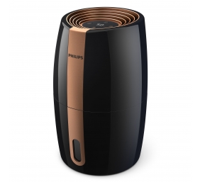 Philips | HU2718/10 | Humidifier | 17 W | Water tank capacity 2 L | Suitable for rooms up to 32 m² | NanoCloud technology | Humidification capacity 200 ml/hr | Black/Copper