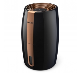 Philips | HU2718/10 | Humidifier | 17 W | Water tank capacity 2 L | Suitable for rooms up to 32 m² | NanoCloud technology | Humidification capacity 200 ml/hr | Black/Copper