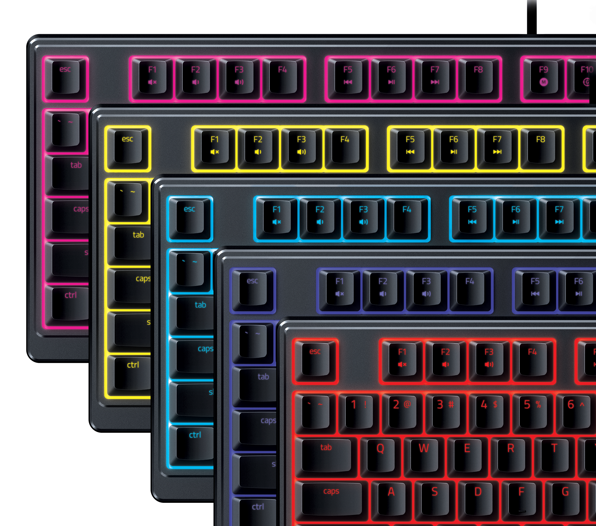 Razer | Gaming Keyboard | Ornata V3 X | Gaming keyboard | Wired | RGB LED light | NORD | Silent Membrane | Black