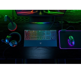 Razer Ornata V3 Laidinė žaidimų klaviatūra, USB, RGB LED, US, Mecha-membrane switch, Juoda