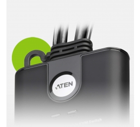 ATEN CS22HF-AT 2-Port USB FHD HDMI Kabelis KVM Switch komutatorius, Juoda