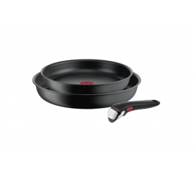 TEFAL | Frypan set | L7649253 Ingenio Ultimate | Frying | Diameter 24/28 cm | Suitable for induction hob | Removable handle | Black