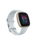 Fitbit Sense 2 Smart watch, NFC, GPS (satellite), AMOLED, Touchscreen, Heart rate monitor, Activity monitoring 24/7, Waterproof, Bluetooth, Wi-Fi, Blue Mist/Soft Gold