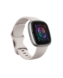 Fitbit Sense 2 Smart watch, NFC, GPS (satellite), AMOLED, Touchscreen, Heart rate monitor, Activity monitoring 24/7, Waterproof, Bluetooth, Wi-Fi, Lunar White/Platinum