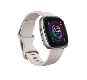 Sense 2 | Smart watch | NFC | GPS (satellite) | AMOLED | Touchscreen | Activity monitoring 24/7 | Waterproof | Bluetooth | Wi-Fi | Lunar White/Platinum