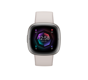 Sense 2 | Smart watch | NFC | GPS (satellite) | AMOLED | Touchscreen | Activity monitoring 24/7 | Waterproof | Bluetooth | Wi-Fi | Lunar White/Platinum