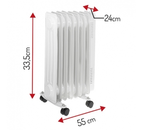 Adler | Oil-Filled Radiator | AD 7815 | Oil Filled Radiator | 1500 W | Number of power levels 3 | White