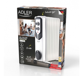 Adler | Oil-Filled Radiator | AD 7816 | Oil Filled Radiator | 2000 W | Number of power levels 3 | White