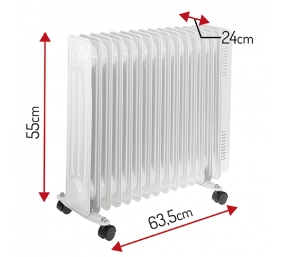 Adler | Oil-Filled Radiator | AD 7819 | Oil Filled Radiator | 2500 W | Number of power levels 3 | White