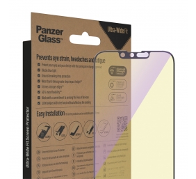 PanzerGlass | Screen protector | Apple | iPhone 14/13/13 Pro | Glass | Black | Ultra-Wide Fit; Scratch resistant; Shock resistant; Easy installation; Anti-blue light; Eye protection; Diamond strength; Antibacterial; Fingerprint resistant | Anti-blue Light