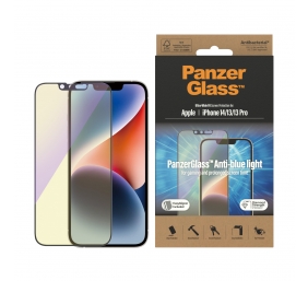 PanzerGlass | Screen protector | Apple | iPhone 14/13/13 Pro | Glass | Black | Ultra-Wide Fit; Scratch resistant; Shock resistant; Easy installation; Anti-blue light; Eye protection; Diamond strength; Antibacterial; Fingerprint resistant | Anti-blue Light