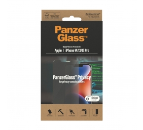 PanzerGlass | Screen protector | Apple | iPhone 14/13/13 Pro | Glass | Black | Classic Fit | Privacy