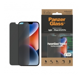PanzerGlass | Screen protector | Apple | iPhone 14/13/13 Pro | Glass | Black | Classic Fit | Privacy