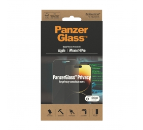 PanzerGlass | Screen protector | Apple | iPhone 14 Pro | Glass | Black | Classic Fit | Privacy