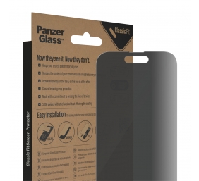 PanzerGlass | Screen protector | Apple | iPhone 14 Pro | Glass | Black | Classic Fit | Privacy