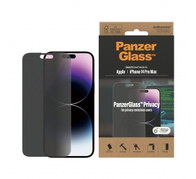 PanzerGlass | Screen protector | Apple | iPhone 14 Pro Max | Glass | Black | Classic Fit | Privacy