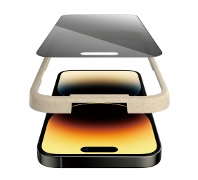 PanzerGlass | Screen protector | Apple | iPhone 14 Pro | Glass | Black | Ultra-Wide Fit; Easy installation; Privacy Filter; Fingerprint resistant | Privacy