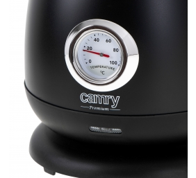 Camry | Kettle with a thermometer | CR 1344 | Electric | 2200 W | 1.7 L | Stainless steel | 360° rotational base | Black