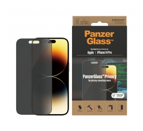 PanzerGlass | Screen protector | Apple | iPhone 14 Pro | Glass | Black | Ultra-Wide Fit | Privacy