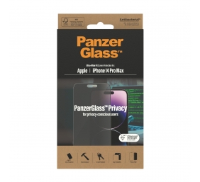 PanzerGlass | Screen protector | Apple | iPhone 14 Pro Max | Glass | Black | Ultra-Wide Fit Privacy AB