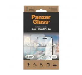 PanzerGlass | Screen protector | Apple | iPhone 14 Pro Max | Glass | Clear | Ultra-Wide Fit; Easy installation; Privacy Filter; Fingerprint resistant | Anti-Reflective