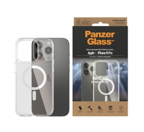 PanzerGlass | HardCase MagSafe Compatible | Back protection | Apple | iPhone 14 Pro | 100% Recycled Polyurethane (TPU) | Transparent | MagSafe compatible; Military Grade Standard; 100% recycled frame material