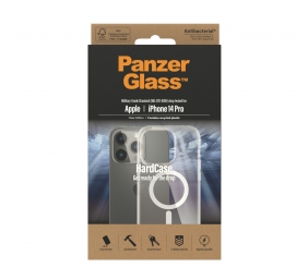 PanzerGlass | HardCase MagSafe Compatible | Back protection | Apple | iPhone 14 Pro | 100% Recycled Polyurethane (TPU) | Transparent | MagSafe compatible; Military Grade Standard; 100% recycled frame material