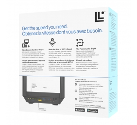 Linksys Dual-Band AX5400 Mesh WiFi 6 Router MR5500-KE Hydra Pro 6 802.11ax, 574 + 4804 Mbit/s, 10/100/1000 Mbit/s, Ethernet LAN (RJ-45) ports 5, Antenna type 2x External