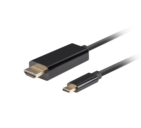 Lanberg USB-C to HDMI Cable, 1 m 4K/60Hz, Black Lanberg | USB-C to HDMI Cable | CA-CMHD-10CU-0010-BK | 1 m | Black