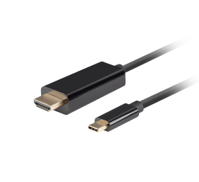 Lanberg USB-C to HDMI Cable, 1 m 4K/60Hz, Black | Lanberg | USB-C to HDMI Cable | Black | 1 m