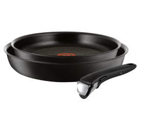 TEFAL Ingenio Expertise Set 2 pcs.  L6509202 Frying, Diameter 28 / 24 cm, Suitable for induction hob, Removable handle, Black