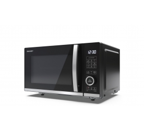 Sharp | Microwave Oven with Grill | YC-QG204AE-B | Free standing | 20 L | 800 W | Grill | Black