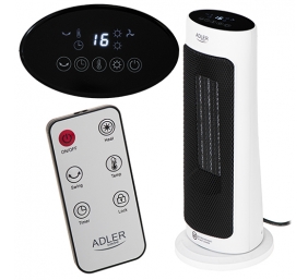 Adler | Tower Fan Heater with Timer | AD 7738 | Ceramic | 2000 W | Number of power levels 2 | Suitable for rooms up to 25 m² | White