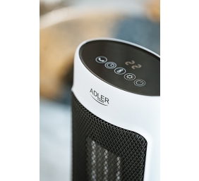Adler | Tower Fan Heater with Timer | AD 7738 | Ceramic | 2000 W | Number of power levels 2 | Suitable for rooms up to 25 m² | White