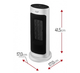 Adler | Tower Fan Heater with Timer | AD 7738 | Ceramic | 2000 W | Number of power levels 2 | Suitable for rooms up to 25 m² | White