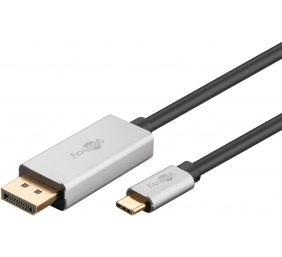 Goobay | USB-C to DisplayPort Adapter Cable | Silver/Black | Type-C | DisplayPort | USB-C to DisplayPort | 2 m